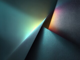 Poster - Abstract Geometric Composition with Soft Lighting and Color Gradients