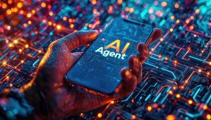 a person's hands hold a glowing smartphone displaying 