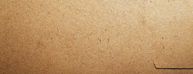 Poster - High-resolution image of a textured, light brown kraft paper surface, showing subtle fibers and small specks, ideal for background or texture use in design projects. : Generative AI