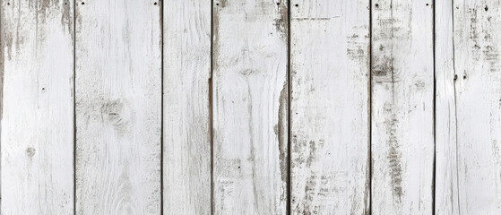 Poster - Whitewashed Wooden Planks Background Texture: Weathered, Distressed Vertical Wood Grain Surface for Design Projects. : Generative AI