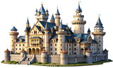 castle in the city isolated on white background. Transparent PNG file available with high quality.