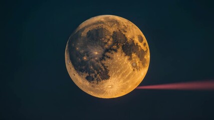 Wall Mural - during a partial lunar eclipse, the earth blocks the sun's light from fully reaching the moon, resul