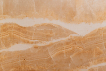 Aufkleber - Polished marble stone surface with natural beige and white pattern, smooth texture and elegant