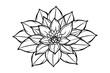 © Smartcare - Clean Floral Contour Drawing, Printable Botanical Art Element for Design and Decoration On White Background