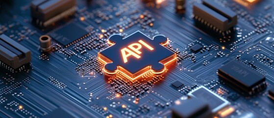 Api connection technology concept