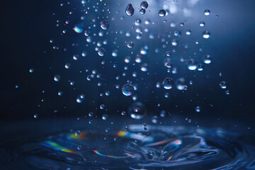 Wall Mural - Background, which consists of many drops of water falling down.