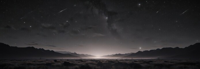 Wall Mural - vast, inky black sky ablaze with countless sparkling stars , sparkle, glitter, brilliance