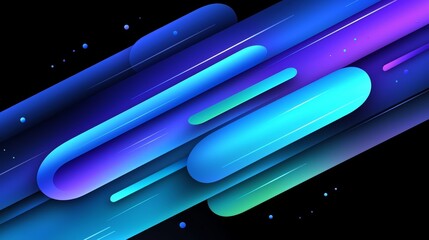 Aufkleber - Blue and green striped background with a blue and green line. The blue and green stripes are curved, giving the impression of movement and energy