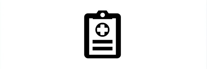 Aufkleber - Medical Chart Symbol on a Clean White Background Designed for Data Overlay in Healthcare Applications and Presentations for Clear Information Sharing