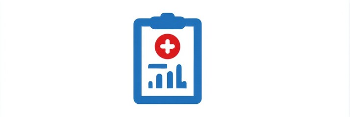 Aufkleber - Medical Chart Icon on White Background Suitable for Data Overlay Use in Health-Related Projects and Documents