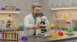 © robbi - Scientist Examining Sample Under Microscope in Lab