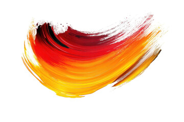 Aufkleber - Vibrant swirl of red, orange, and yellow paint creates an abstract design with flowing forms suitable for various artistic projects or backgrounds