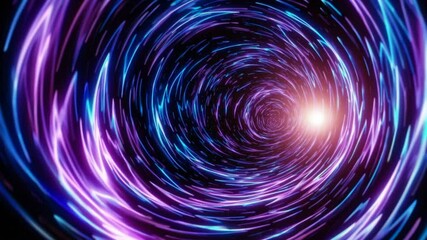 Wall Mural - Luminous energy trails spiraling dynamically around cosmic wormhole, revealing intricate quantum physics and interstellar travel visualization in deep space environment