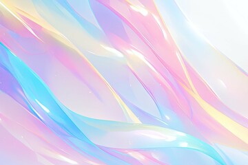 Wall Mural - Abstract pastel waves background with pink blue yellow and white colors.