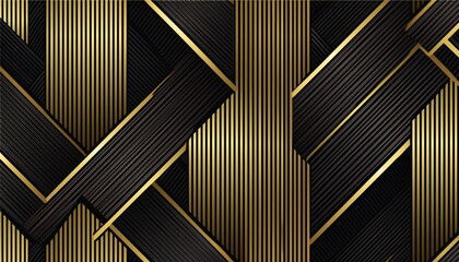 elegant striped pattern in black and gold seamless file
