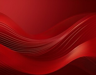 Wall Mural - red abstract wave shapes on dark red background award ceremony and luxury event concept image for ce