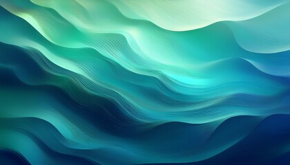 Wall Mural - a cool ocean inspired gradient shifting from turquoise to seafoam green to deep blue colorful gradie