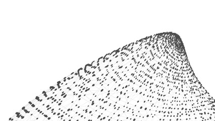 Leinwandbilder - Technology background with copy space. Abstract shape. Dots connected by lines. Minimalist mesh. Abstract polygonal shape.