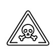 © Lena - Hazard warning sign with skull and crossbones in minimalist design