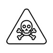 © Lena - Warning sign with skull and crossbones in black and white