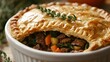 © Honey - Delicious homemade beef stew pie with flaky pastry golden crust food meat warm dish meal lunch tasty