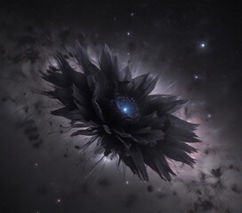 Wall Mural - vast, inky black cosmos; swirling nebulae, distant starlight , void, milky way, asteroids
