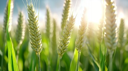 Wall Mural - Wheat Field Under Sunlight