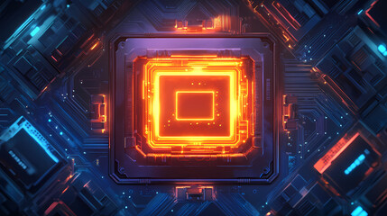 Wall Mural - Bitcoin cryptocurrency icon: digital currency concept with blockchain technology and gold trim circuitry. [Digital Relics] | Phantom Server | ghost log. Illustration