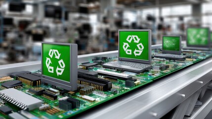 Recycling computers for a sustainable future.