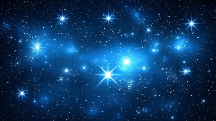 Wall Mural - stunning night sky with glowing stars blue background