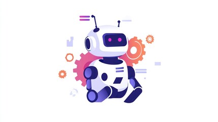 Cute robot illustration (1)