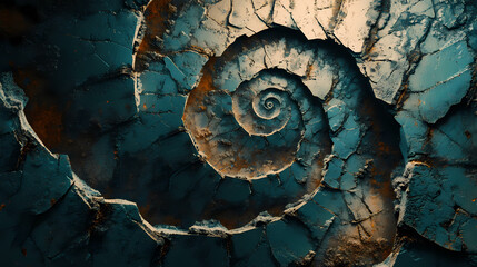 Wall Mural - digital spiral colors