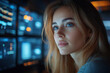 © kristina - Woman intensely studying computer screen.