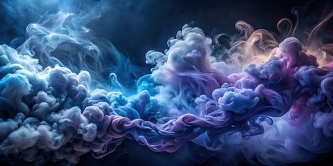Wall Mural - abstract swirling color clouds, a dreamlike nebula of hues and shades in motion