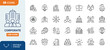 © Cetacons - Corporate line editable icon set. Editable stroke. Vector illustration