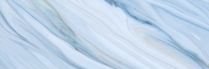 Poster - Marble rock texture blue ink pattern liquid swirl paint white dark that is Illustration panorama background for do ceramic counter tile silver gray that is abstract waves skin wall luxurious art ideas