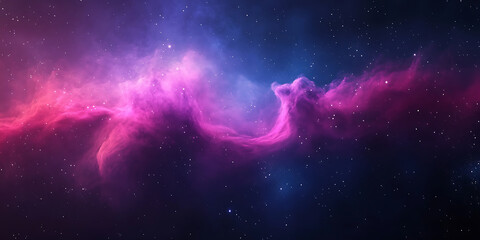 abstract nebula cloudscape with starfield purple and blue cosmic dust glowing deep space galaxy back