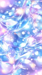 Wall Mural - Abstract swirls of light blue, purple, and white with bokeh effects