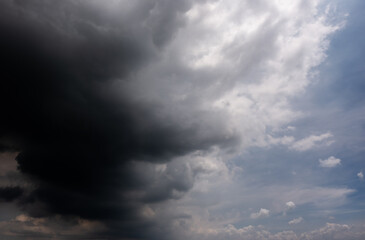 Wall Mural - dark storm clouds with background,dark clouds before a thunder-storm.