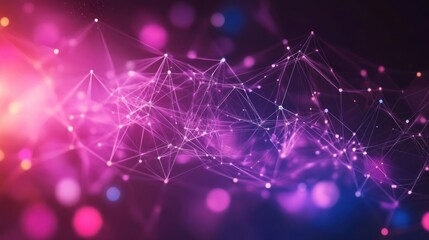 Poster - Abstract network of interconnected points and lines