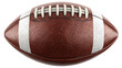 © CrystallineCreative - Close Up View of an American Football with White Stripes on Brown Leather Texture, PNG