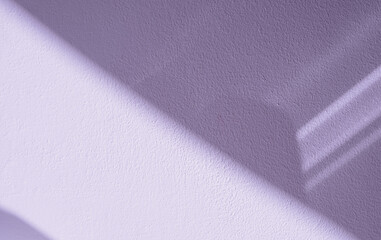 Fototapete - Purple Background, Llight,Shadow Window on Concrete Wall Texture for Product Presentation,Empty Studio Room Cement wall with Abstract line of Sunlight surface,Node Pastel lilac tone with copy space.