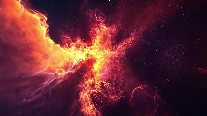 Wall Mural - colorful nebula in deep space reveals vibrant clouds and cosmic energy, colorful nebula in deep spac