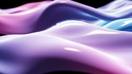 Abstract flowing shapes with smooth light reflection