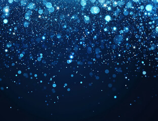 Wall Mural - mesmerizing abstract blue background filled with glowing blue circles and sparkling stars, creating 