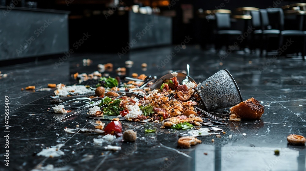 Chaos unveiled spilled food debacle at a luxurious restaurant setting ...