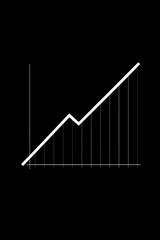 Aufkleber - Upward Trending Line Graph Showing Business Growth and Success
