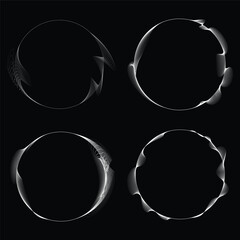 Wall Mural - lines in circle form . rotate rounded shape vector illustration .rotating circles form a ring.rotati