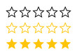 © SANALRENK - 5 star rating icon set stock illustration