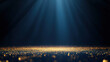 © Pemika - Blue golden stage award background with sparkling light, luxury atmosphere